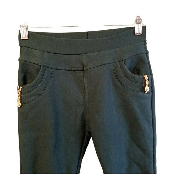 Womens Size S/M Green Solid Jegging Leggings - Picture 2 of 10